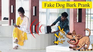 Fake Dog Bark Vs Qute Girl Prank 2021 || Best Funny Reaction In Public || Try To Not Lough!!..