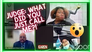 Entitled Karen SHOCKS the court staff and JUDGE with her OUTBURST