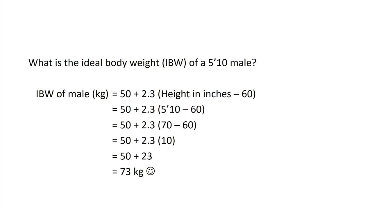 Ideal Body Weight Calculation 