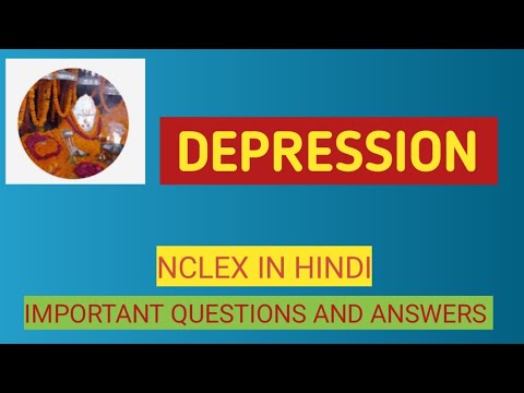 Depression/Mental  Health/Important Questions and Answers/Nclex in hindi