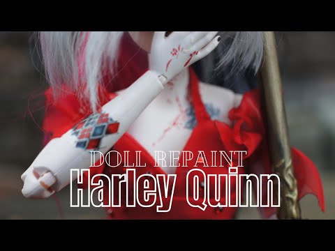 Harley Quinn OOAK Custom Barbie Doll Repaint - YouTube