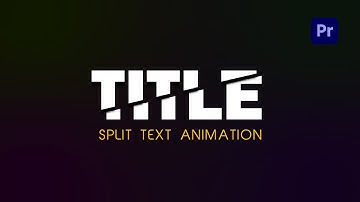 Split Text Animation in Adobe Premiere Pro [Tutorial-2024]