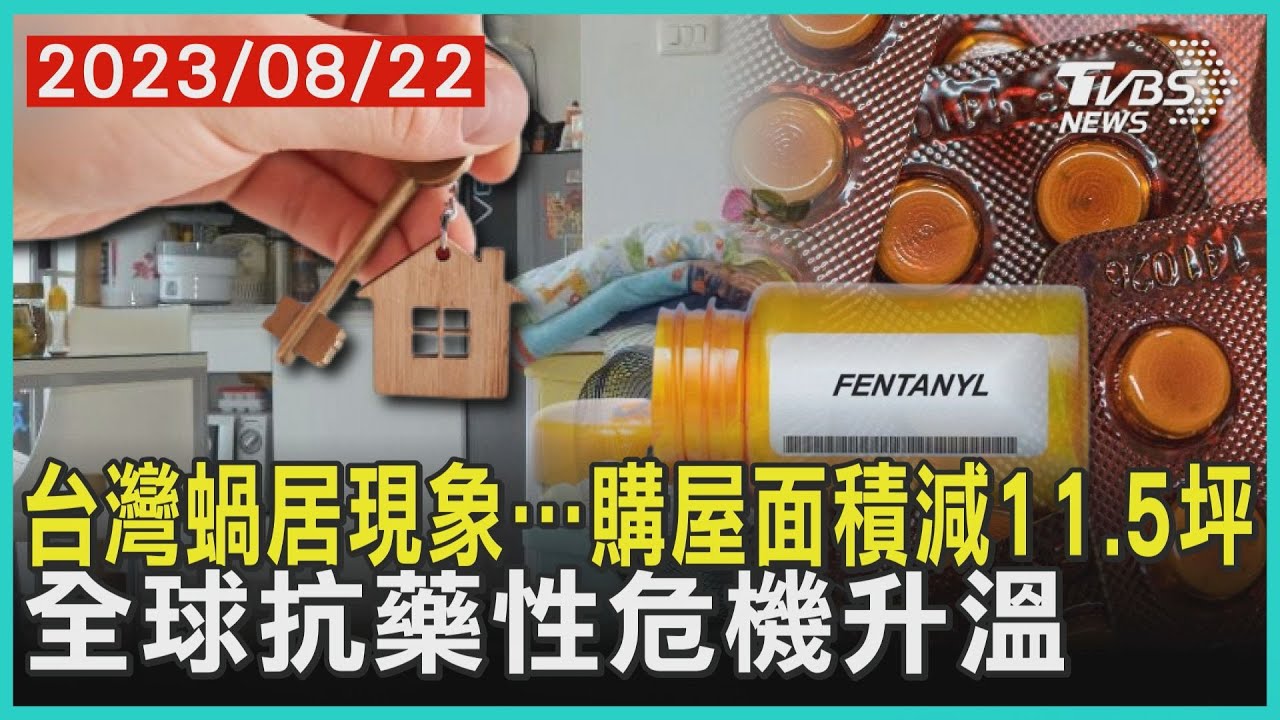 台灣蝸居現象…購屋面積減11.5坪    全球抗藥性危機升溫 | 十點不一樣 20230822@TVBSNEWS01