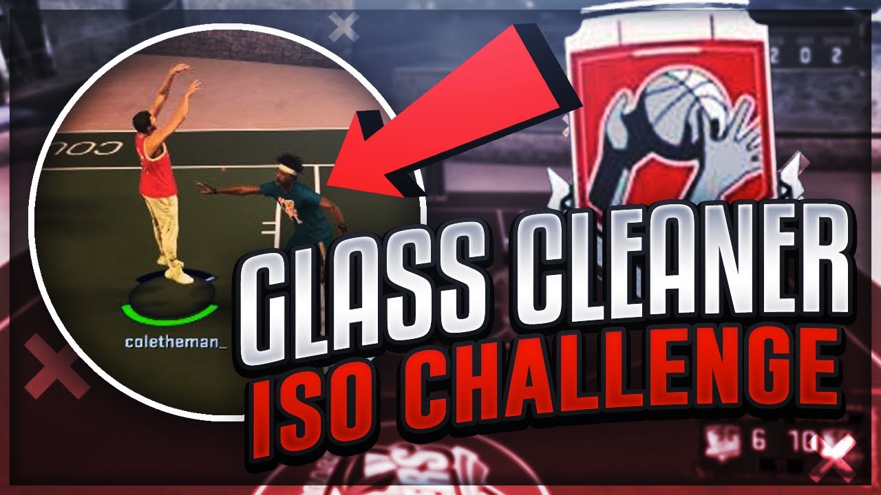 ISO CHALLENGE WITH A GLASS CLEANER 😱 BEST DRIBBLE MOVES FOR CENTERS IN NBA 2K17! MYPARK