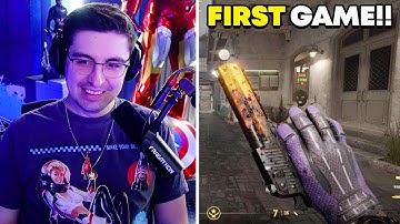 SHROUD PLAYS NEW DE_TRAIN FOR THE FIRST TIME!! (2V5 W/ SKADOODLE VS VIEWERS) | CS2