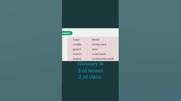 3 rd class 3 rd lesson glossary #shorts #youtubeshorts