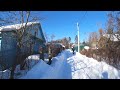 Real Russian Winter in our Village (Dacha Community). Dad  Is Back to the Construction Site