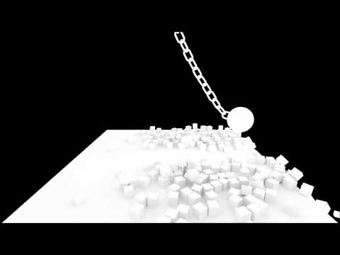 Blender 3D Rigid Body Simulation - Wrecking Ball