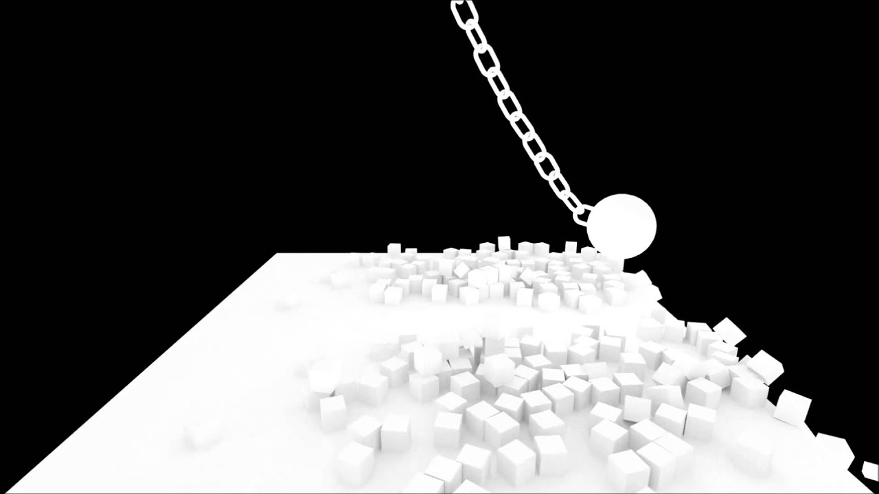 Blender 3D Rigid Body Simulation - Wrecking Ball - YouTube