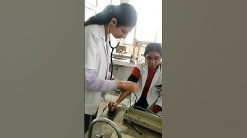 Learning how to check bp🤩 #physiologypractical