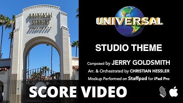Universal Studios Theme Score Video on Staffpad (JERRY GOLDSMITH)