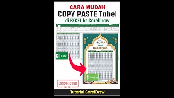 Cara Mudah COPY PASTE Tabel di Excel Ke CorelDraw - Creating Table Tutorial