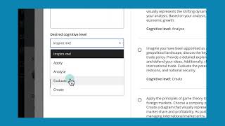 AI Suggestions for Authentic Assessments in Blackboard Learn Ultra