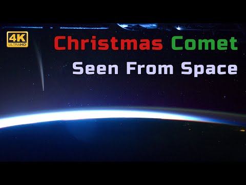 [4K] ISS నుండి చూసిన "క్రిస్మస్ కామెట్" లవ్‌జాయ్!