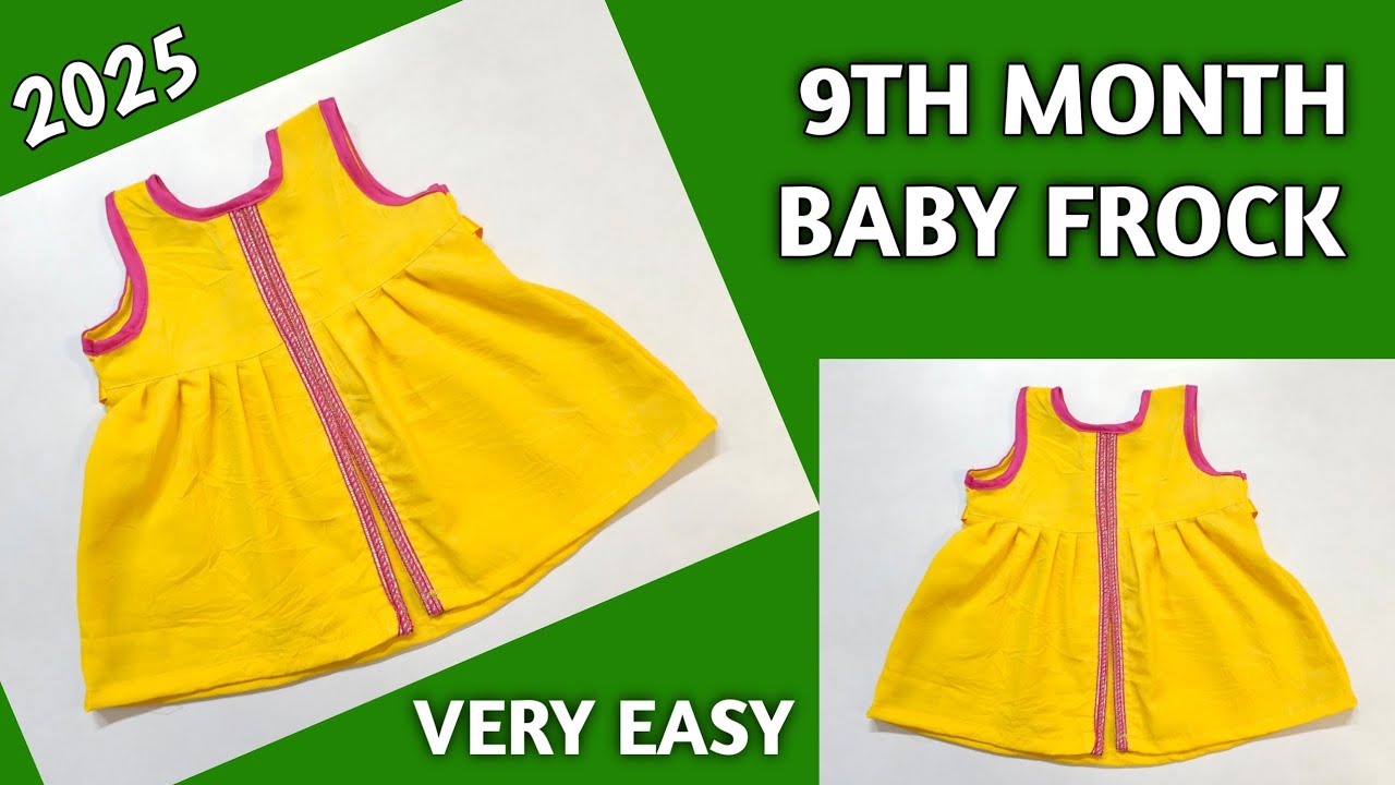 9 Month Baby Frock Design Cutting and Stitching | Baby Frock | Baby ...