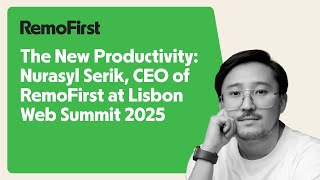 Celebrity Nurasyl Serik, CEO of RemoFirst, speaks at Web Summit 2025 Wealth