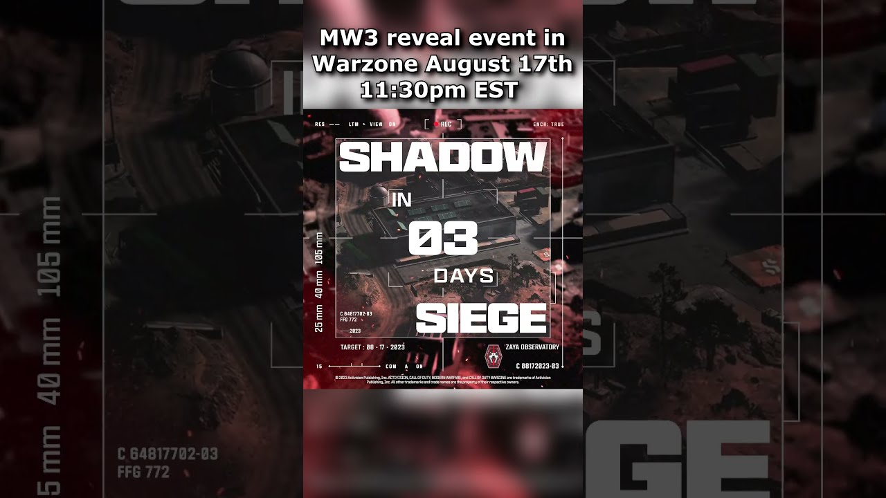 Modern Warfare 3 Reveal Event in Warzone Teaser Trailer! Shadow Siege COD MW3 Reveal Makarov DMZ