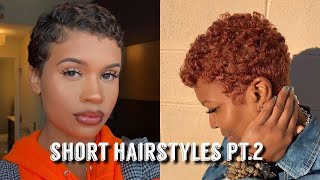 SLAYED SHORT HAIRSTYLES ON NATURAL HAIR PT.2 | BeautyExclusive