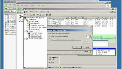 How to change drive letter assignments in Windows XP