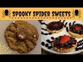 SPOOKY SPIDER SWEETS | Reese&#39;s Spider Cookies | Spider Rice Cakes