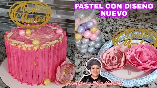 Pastel Rosa , Pink Cake ,rosa fuerte , pastel para Dama ,AzulCakes duya 402