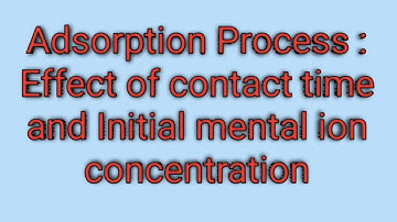 Adsorption Process : Effect of contact time and Initial metal ion concentration