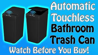 Automatic Touchless Bathroom Trash Can, Watch Before You Buy!
