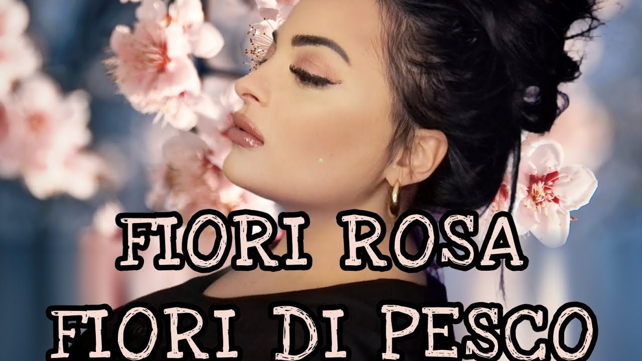 fiori rosa fiori di pesco testo
