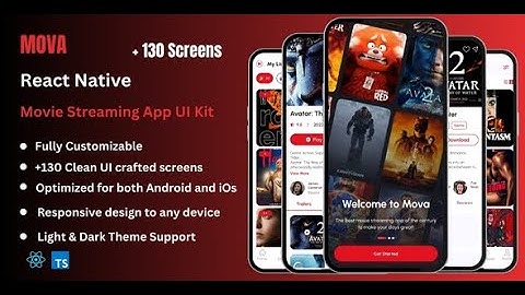 Mova - Movie Streaming React Native App Ui Kit