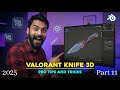 Valorant Knife 3D Modeling - 3 | Retopology | PART 11
