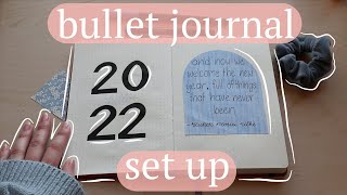 2022 bullet journal setup simple + yearly bullet journal spreads