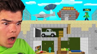 I BUILT A TROLL AREA 51 In MY MINECRAFT WORLD!
