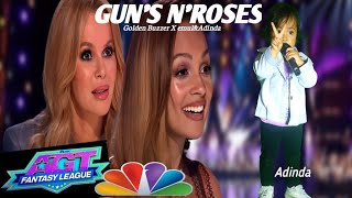 Golden Buzzer Filipino Contestant makes jury cry when Singing Gun's N'Roses Song with Strange Baby