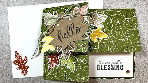 Corner Open Fun Fold with Hello Harvest by Stampin...