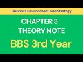 Business Environment And Strategy Note BBS 3rd Year In Nepali Chapter 3 | BE SM Note BBS 3rd Year