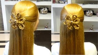 Простая прическа с плетением на 8 марта. Цветок из кос. Easy hairstyle(Простая прическа с плетением на 8 марта.Цветок из кос.Easy hairstyle. Канал с прическами http://www.youtube.com/user/LiliaLady777..., 2016-01-24T12:04:02.000Z)