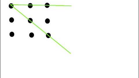 how to connect  9 dots with 4 straight lines