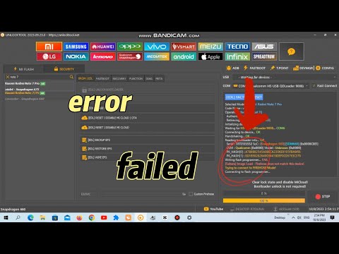 unlock error-sahara image load -firehose does not match this device! #unlocktool #error #sahara