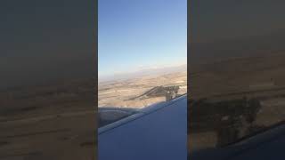 Flying out of Tehran and view of Alborz Mountains