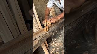 Traditional Wood Carving Skills Using Precise Manual Techniques