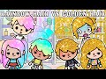Ids with rainbow hair vs kids with golden hair toca life story  toca boca sad story 
