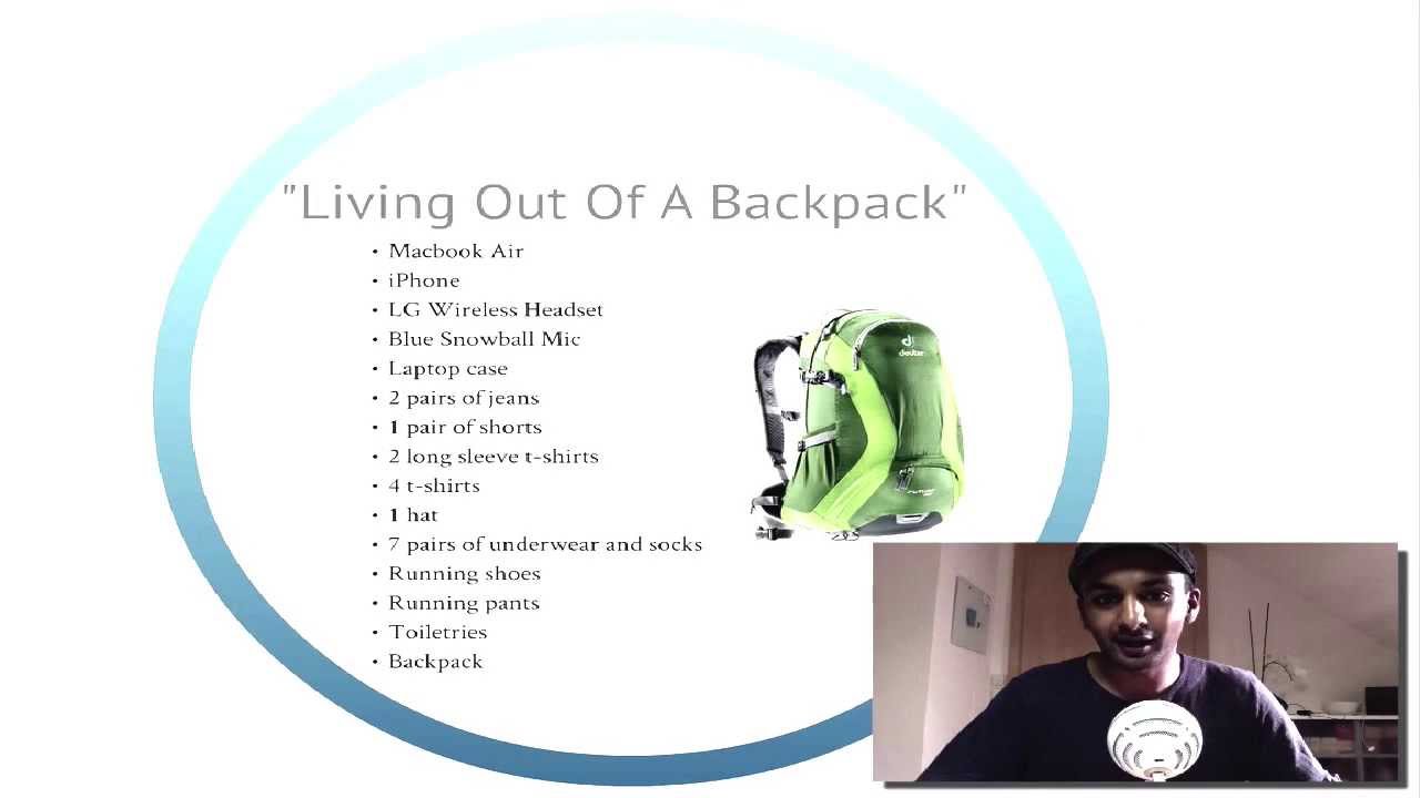 Living Out Of A Backpack (My Minimalism Story) - YouTube