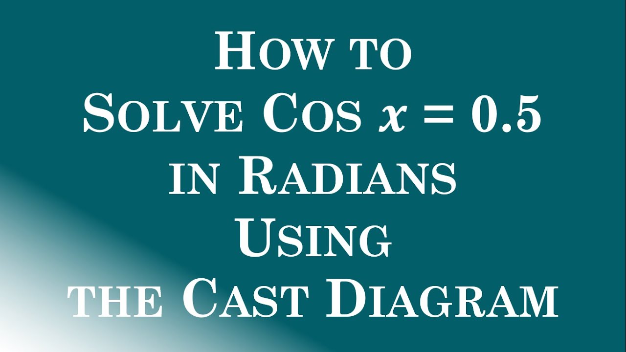 Solve cos x = 0.5 in radians using quadrant rule -  Practice Question with Answer - Melissa Maths