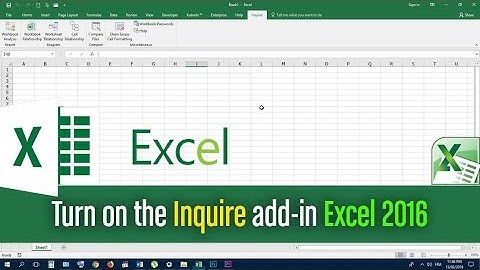 Turn on the Inquire add-in Excel 2016