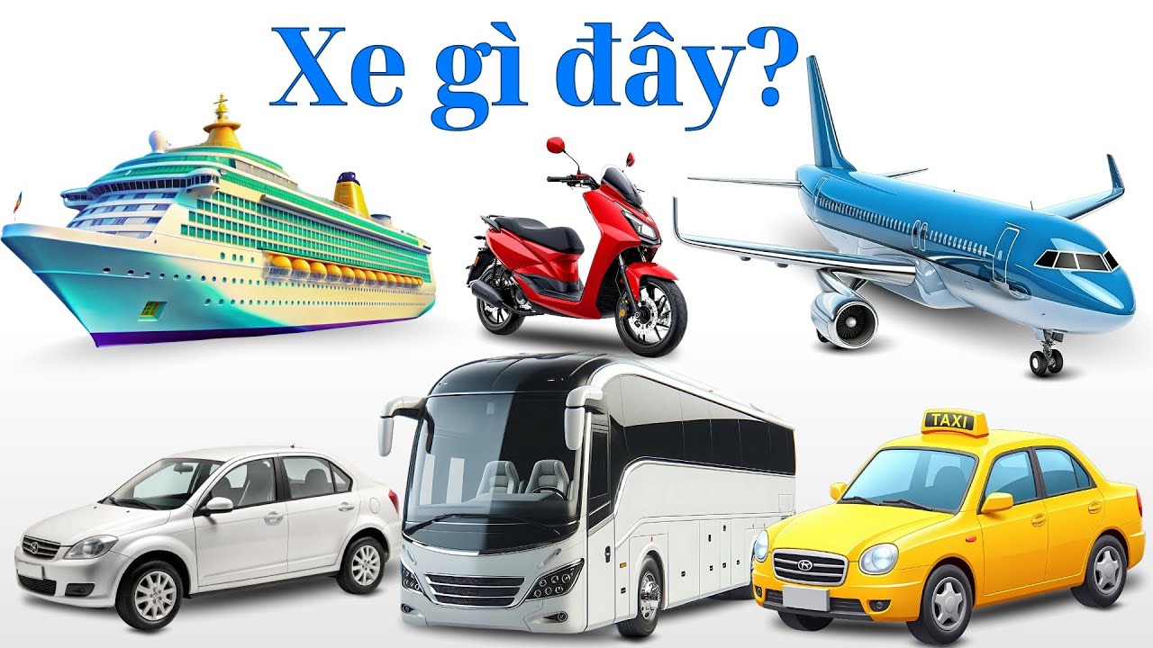 Xe Gì Đây? Dạy Bé Học Tên Các Phương Tiện Vận Chuyển Hành Khách