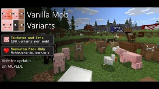Minecraft Bedrock: Vanilla Mob Variants Resource Pack