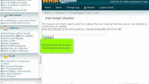 How to use the Perl Script Checker in WHM - WHM Management Tutorials