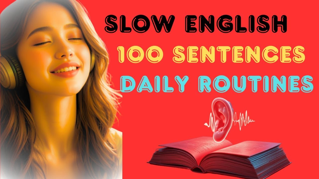 100 Daily Routine English Sentences Slow Listening & Speaking Practice ...