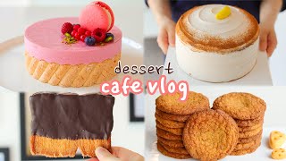 [ENG]  시간순삭! 행복한 디저트 카페 브이로그💕 | cafe vlog | 내복곰