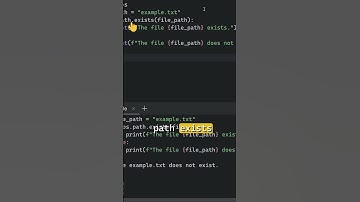 Checking if a file exists on disk - #python #tip 80